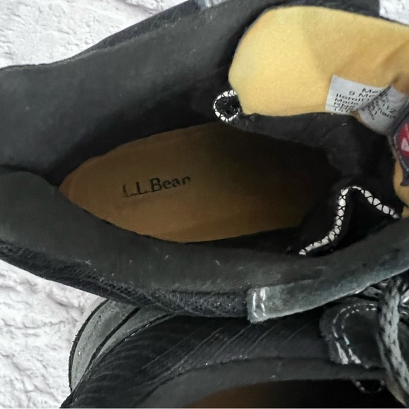 L.L. Bean Men's Primaloft Waterproof Gray Black Lace Up Hiking Boots 9 medium - Picture 8 of 13